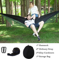 Double Hammock with Mosquito Netting + Tree Straps and Carabiners