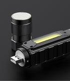 G19 LED+COB Flashlight Super Bright 5 Mode 90 Degree Twist