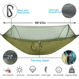 Double Hammock with Mosquito Netting + Tree Straps and Carabiners