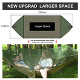 Double Hammock with Mosquito Netting + Tree Straps and Carabiners