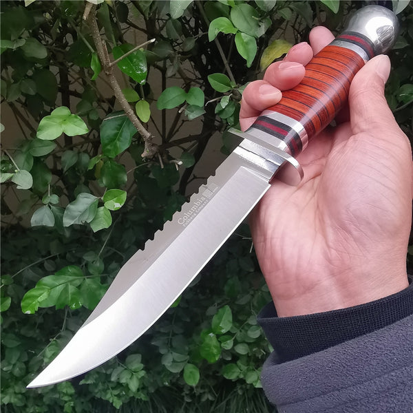 Fixed Blade Steel Wilderness Tactics Straight Knife for Camping Hunting Survival