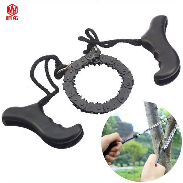 Outdoor Hand Chain Saw Blade Portable Pocket Foldable EDC Survival Tool