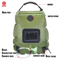 5 Gallon Portable Outdoor Mountaineering Solar Shower Bag