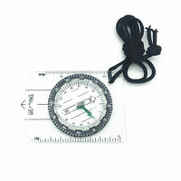 Outdoor Camping Hiking Transparent Mini Plastic Compass Multifunctional Travel Military Compass Scale Ruler Camp Tool Travel Kit