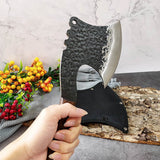 Manual Forged Slaughter Cleaver Field Survival Chopping Axe