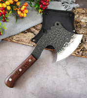 Manual Forged Slaughter Cleaver Field Survival Chopping Axe