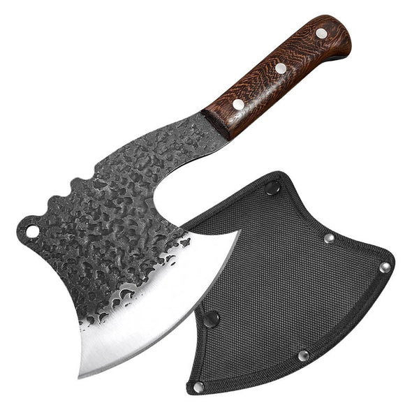 Manual Forged Slaughter Cleaver Field Survival Chopping Axe