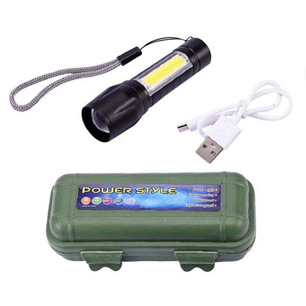 Mini Water resistant Led Flashlight With Built-in Battery