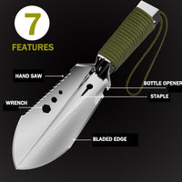 Stainless Steel Multi-use Survival Shovel With Sawtooth Hex Wrench