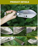 Stainless Steel Multi-use Survival Shovel With Sawtooth Hex Wrench