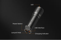 S33-A Mini LED flashlight Ultra Bright waterproof USB Charging Multi-function torch