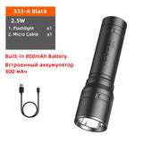 S33-A Mini LED flashlight Ultra Bright waterproof USB Charging Multi-function torch