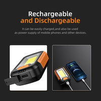 G21 USB Rechargeable Portable LED Flashlight Magnet Design with Power Bank Function