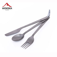 Ultralight Titanium Spoon Fork Knife Set