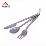 Ultralight Titanium Spoon Fork Knife Set