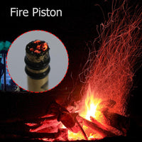 Brass Metal Fire Piston with Char Cloth-Campers / Survival / Preppers Outdoor Emergency Fire Tube Camping Survival Outdoor Tools